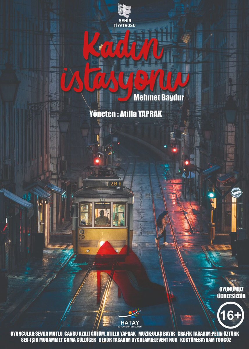 Adana Büyükşehir Belediyesi'nin düzenlediği 6. Şehir Tiyatroları Festivali'nde Şehir Tiyatromuz 28 Ekim Perşembe günü saat 20.00'de Adana Büyükşehir Belediyesi Tiyatro Salonunda Memet Baydur'un yazdığı "Kadın İstasyonu" adlı oyunu sahneleyecektir. Tiyatroseverleri bekliyoruz.