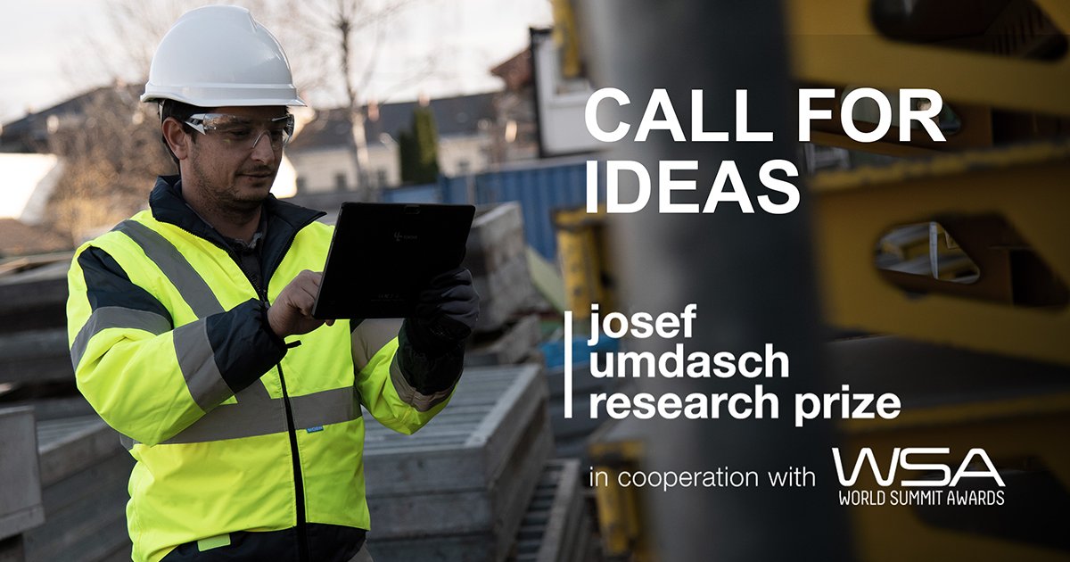 StartUsInsights's tweet photo. ๐จ Submit your concept for the Josef #Umdasch Research Prize 2022 by 7 November! ๐
Apply with your idea to digitize #ShellConstruction to win 5,000 EUR and work with a world leader in #formwork technology, @doka_com!
๐ https://t.co/SLxTJuvW8g
#Construction https://t.co/gugoWzyLGA