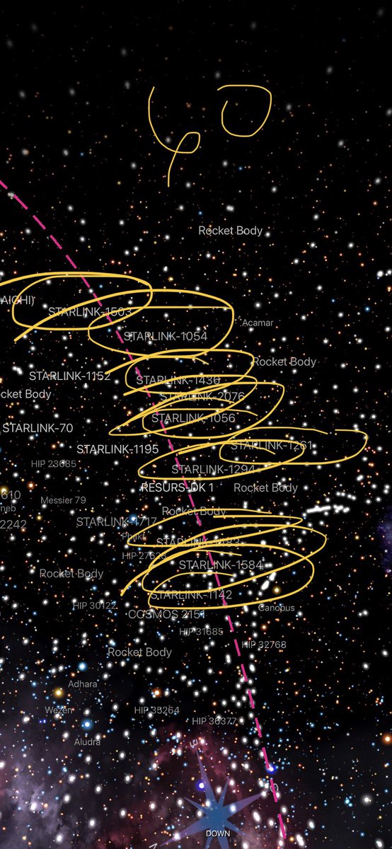 Annapillar's tweet photo. @elonmusk TBH I lost interest in stargazing altogether when I thought I saw amazing stars and planets called  “STARLink” and then googled STARLink 🥺 https://t.co/1tTxQFwWou