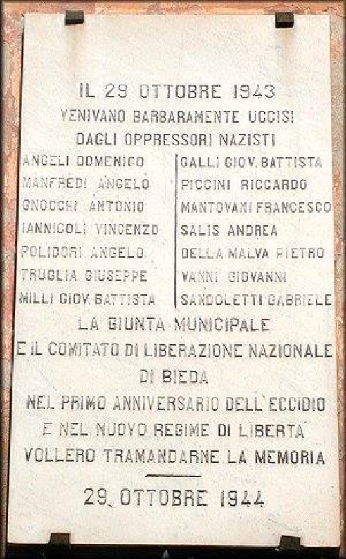ANPIRomaPosti's tweet photo. Il #29ottobre 1943 presso #Blera (#Viterbo) alcuni reparti del #FallschirmjägerRegiment2, iniziarono a sparare all'impazzata contro dei civili che tentavano di sfuggire ad un vasto rastrellamento.Alla fine dell'eccidio si contarono 14 morti. https://t.co/HY2R6AauHA