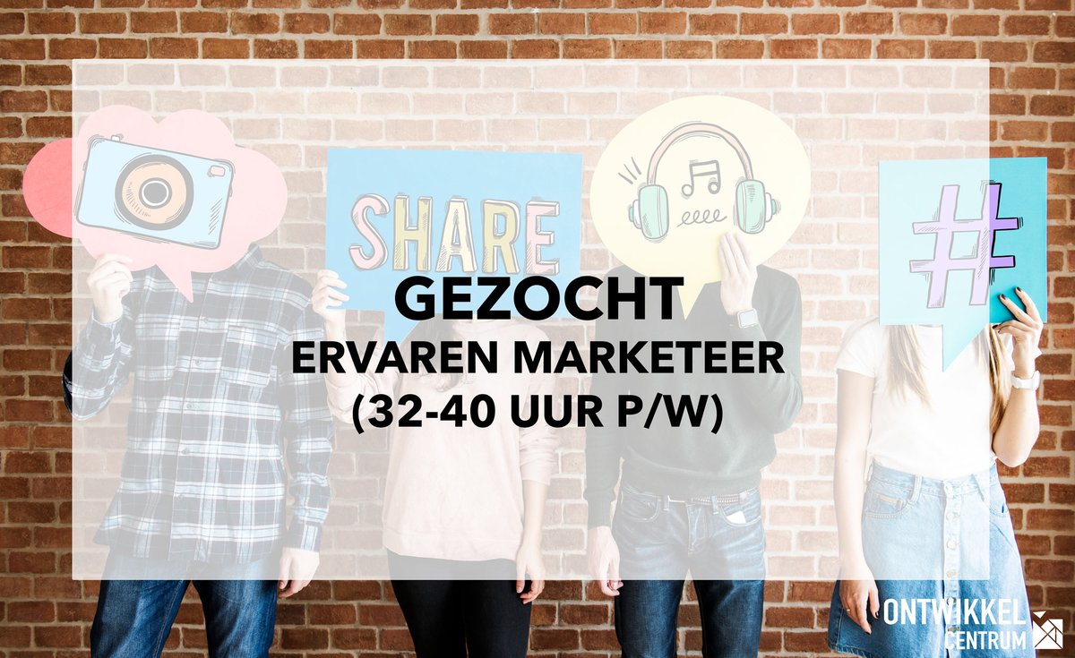 Hey hallo! Word jij onze nieuwe collega? Wij zoeken een ervaren marketeer. Alles hierover lees je op onze website: 
ontwikkelcentrum.nl/actueel/word-j…

#vacature #ontwikkelcentrum #marketing