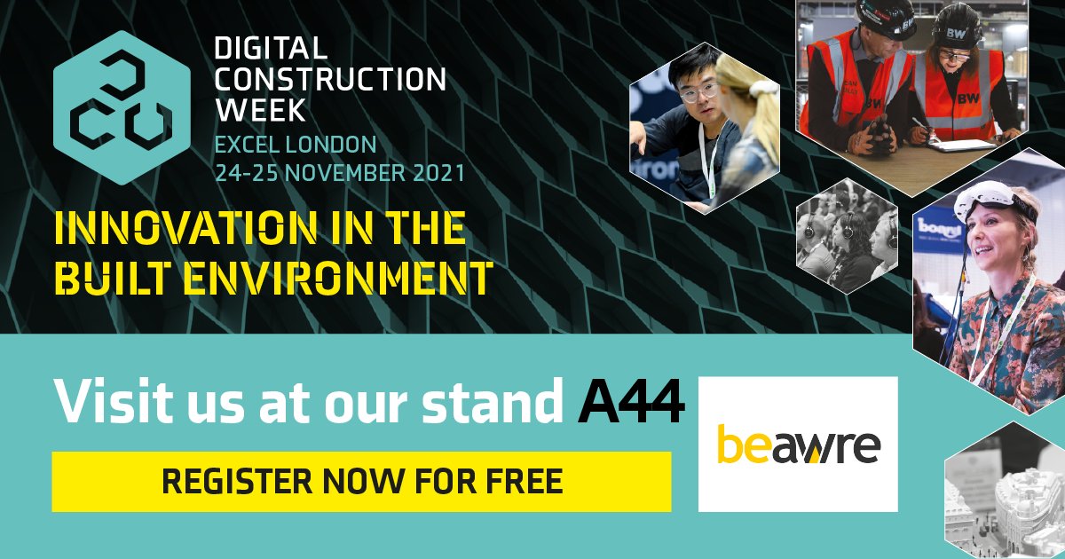 Beawre (@beawrerisk) on Twitter photo Beawre will be soon attending Digital Construction Week and participating at the Tech Stage, where Beawre’s CEO <a href="/vmuntesIT/">Victor Muntés</a> will give the talk De-Risking Construction Inefficiency Through Digitization. Join us on Nov 25th at @DigiConWeek!
#DCW2021 #ConTec
bit.ly/3nzqTvC Beawre will be soon attending Digital Construction Week and participating at the Tech Stage, where Beawre’s CEO <a href="/vmuntesIT/">Victor Muntés</a> will give the talk De-Risking Construction Inefficiency Through Digitization. Join us on Nov 25th at @DigiConWeek!
#DCW2021 #ConTec
bit.ly/3nzqTvC