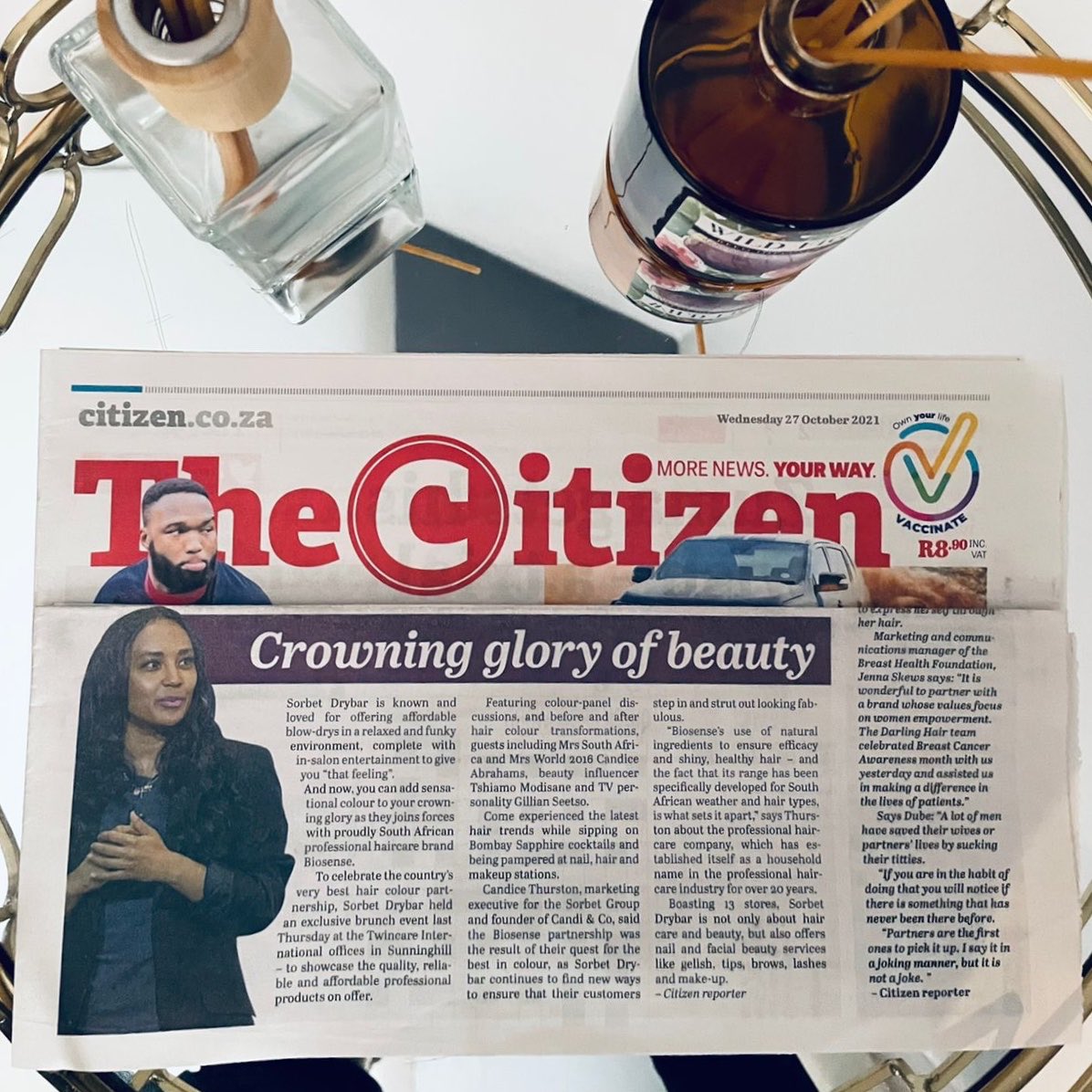OnPointPR (@onpointpr_sa) on Twitter photo In the Citizen news today, Marketing Executive for <a href="/SorbetGroup/">Sorbet Group</a>, Candice Thurston announces their new partnership with hair care brand Biosense, which promises to deliver the best in professional hair colour, for all hair types.
<a href="/SorbetDrybar/">Sorbet Drybar</a> <a href="/BombaySapphire/">Bombay Sapphire</a> <a href="/CandiandCoSalon/">Candi & Co. Salon</a> In the Citizen news today, Marketing Executive for <a href="/SorbetGroup/">Sorbet Group</a>, Candice Thurston announces their new partnership with hair care brand Biosense, which promises to deliver the best in professional hair colour, for all hair types.
<a href="/SorbetDrybar/">Sorbet Drybar</a> <a href="/BombaySapphire/">Bombay Sapphire</a> <a href="/CandiandCoSalon/">Candi & Co. Salon</a>