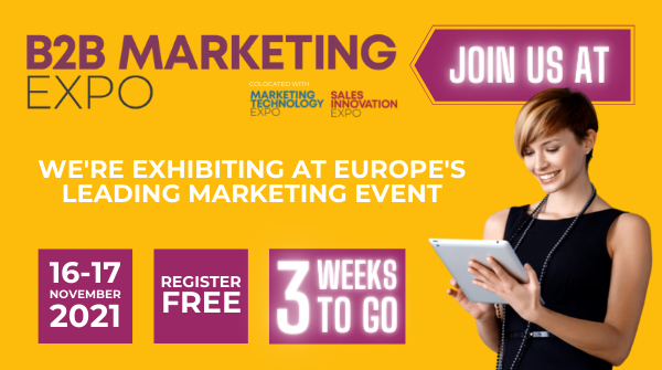 rocketcrmuk's tweet photo. 3 weeks until the @B2BMarketingEX event.
Find us &amp; our partners @ClickDimensions on stand B2B-080. Plus, come view our presentation: 'How pairing scalable CRM &amp; marketing software creates a winning digital strategy.' delivered on both days https://t.co/GN4fUYsdjX
#B2BMarketing21 https://t.co/BLX4bVGUBh