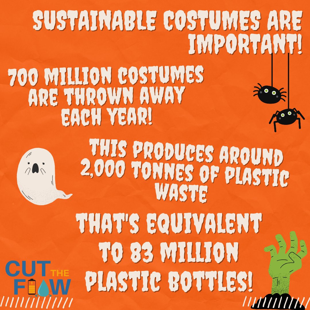 WarwickUniSust's tweet photo. A Sustainable Costume means any costume made without buying things new!👻 Send in entries by DMing us a photo, or tagging @WarwickUniSust in a pic alongside #CutTheFlow! Most Creative Costume will WIN a £20 Reyousable voucher! Competition closes MIDNIGHT on THURS 4TH NOVEMBER!🎃 https://t.co/vPRVATIioh