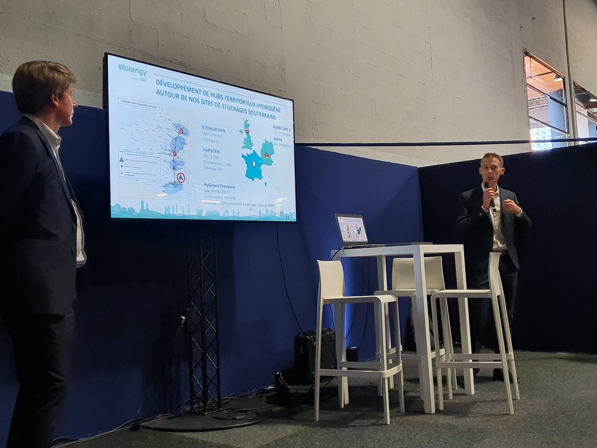 onybe's tweet photo. #HyVolution2021 - @Storengy au salon @HyVolution : "L'objectif pour nous est de répliquer ces écosystèmes territoriaux, autour de nos sites de stockage" https://t.co/BfDCaMUpHt