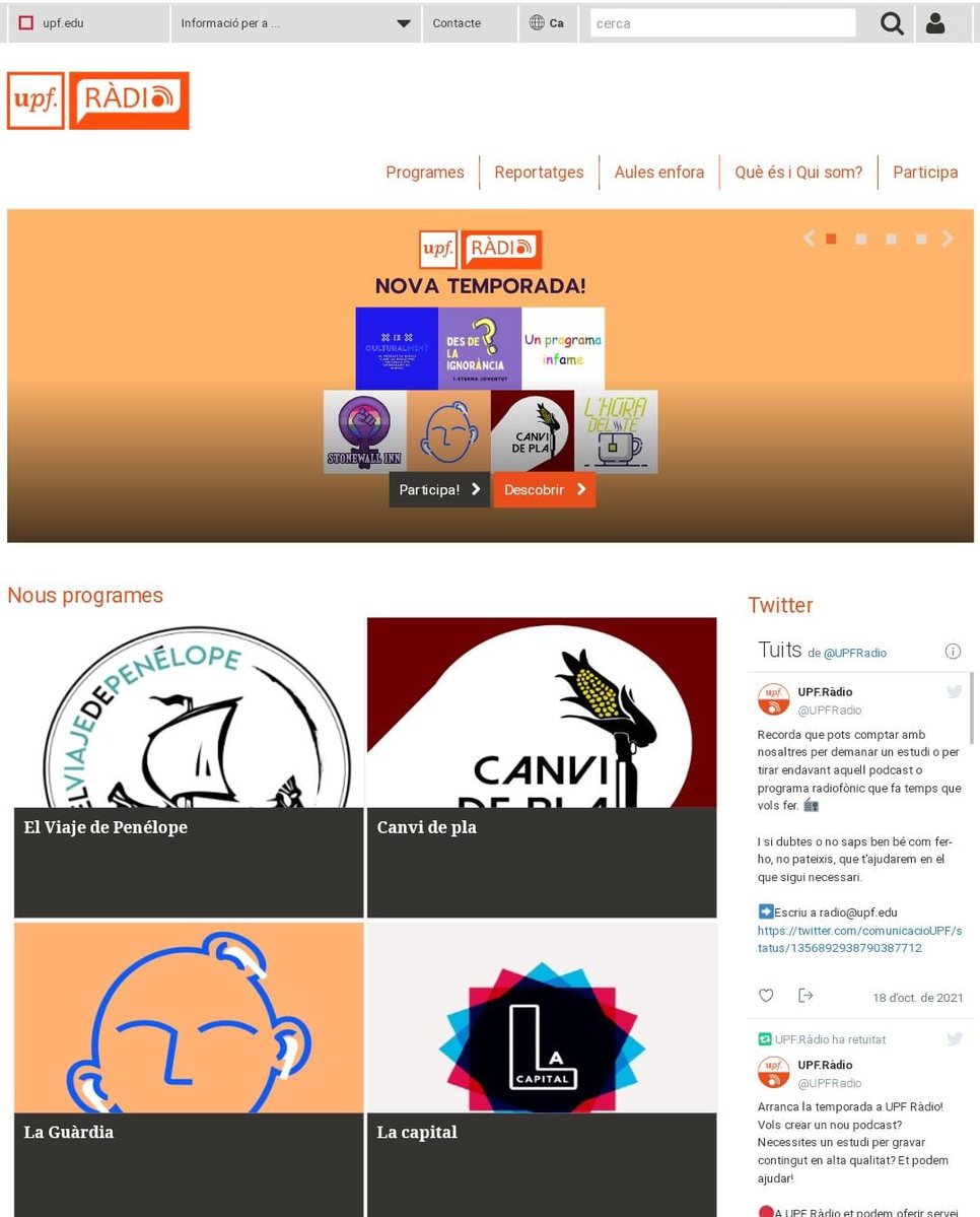 Molt contentes per fer créixer el projecte, aparèixer a la graella de <a href="/UPFRadio/">UPF.Ràdio</a>, i començar així el que serà una gran amistat 😊

Es un lujazo que nuestro programa tenga equipo de redacción y grabación en Madrid y Barcelona

<a href="/UPFBarcelona/">UPF Barcelona</a>