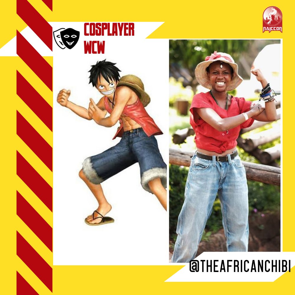 NAICCON's tweet photo. Our cosplayer WCW today is @theafricanchibi on Instagram, who absolutely slayed as Monkey D. Luffy from One Piece! 🔥 You nailed it...
#cosplay #cosplayer #onepiece #monkeydluffy #animecosplay #cosplaywcw #africancosplay #africancosplayer #kenyancosplay #kenyancosplayer https://t.co/5wOy3gSFhb