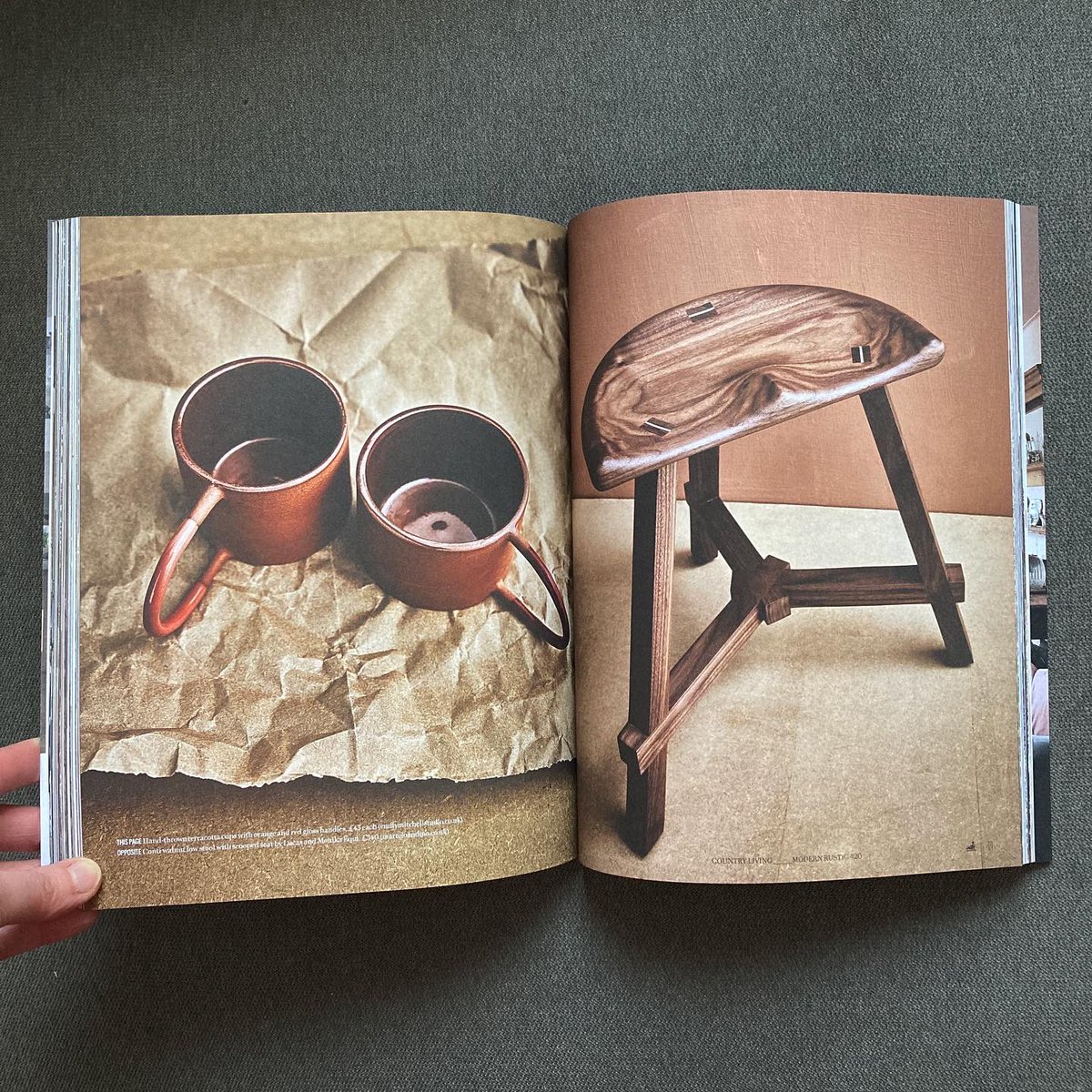 EmilyMitchell0's tweet photo. Delighted to have my terracotta candlesticks and cups in the latest edition of @countrylivinguk Modern Rustic. Thanks so much @abinksstylist for including my work. Curated and styled by Alaina Binks. 📸Nato Welton @natowelton #ceramics #interiors https://t.co/MSc3DfLZfO