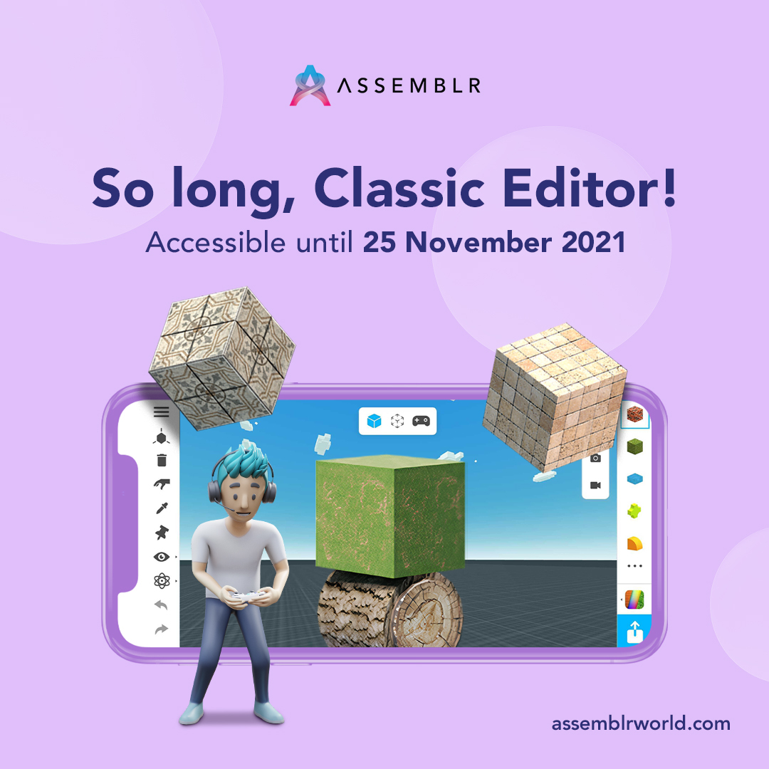assemblrworld's tweet photo. It’s been three good years. Thank you for all the thousands of creations you’ve all created with Classic Editor! #Assemblr #madewithassemblr #classiceditor #farewell #AR #AugmentedReality https://t.co/NVTDOhJi7T