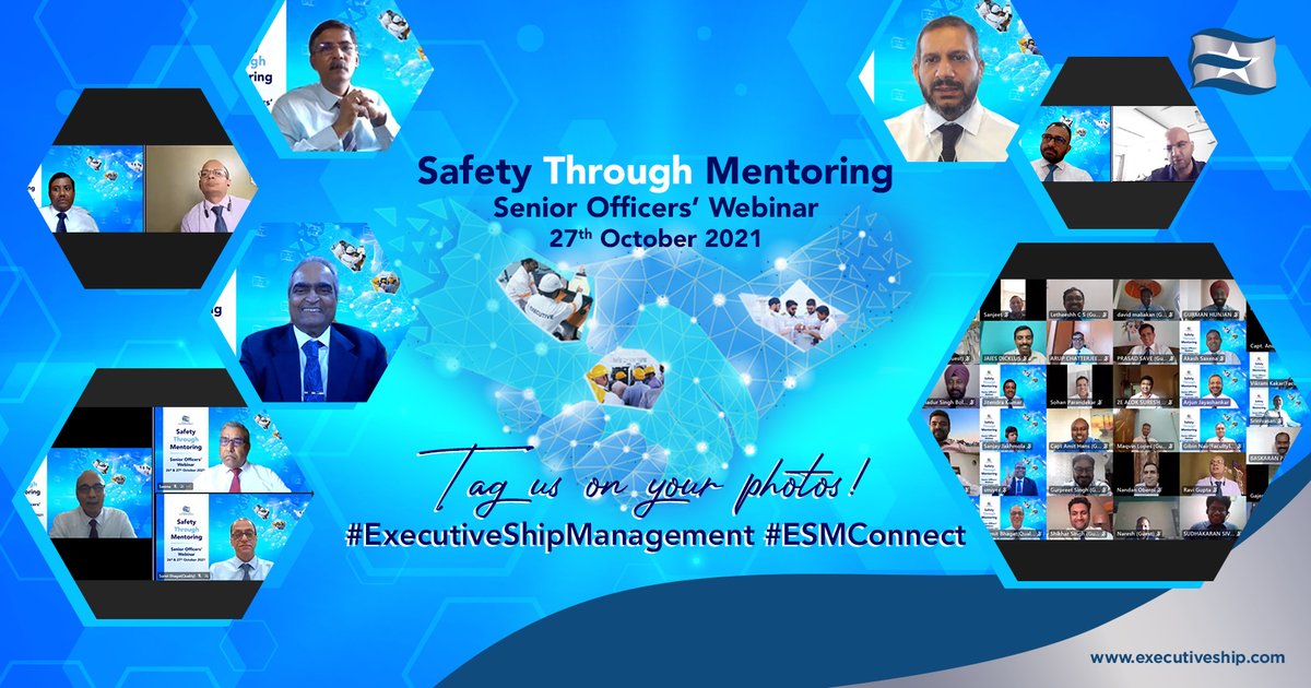 Group_Executive's tweet photo. What are the human related factors that result in incidences? How can we prevent them onboard? How can mentoring help in improving safety?
Day 2 of the Senior Officer’s webinar concluded with such discussions & more!
https://t.co/6K7SRnoZ3o
#ESMConnect #ExecutiveShipManagement https://t.co/PyDcT0i8pg