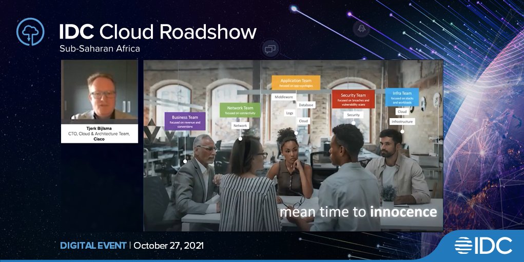 IDCMEA's tweet image. In a silo environment, your operational teams could be discussing about #cloudexperience issues that requires to be addressed #observabilitystack | Tjerk Bijlsma, CTO Cloud &amp;amp; Architecture Team, EMEAR, @Cisco | #IDCCLOUDDC @aquariandeepa @amacuttie @IDC_SSA