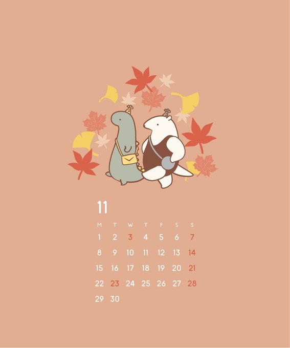 11月カレンダーのtwitterイラスト検索結果