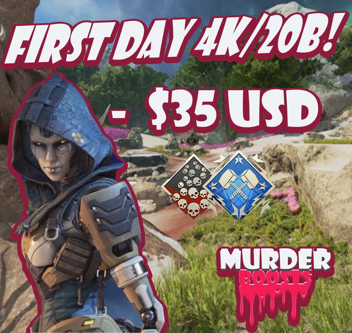 MurderBoosts's tweet photo. 🥷 WE’RE STILL TAKING ASH FIRST DAY 20/4K PREORDERS! 🥷

We’re offering first day anonymous 4K/20B deals on Ash~ with plenty of more deals and bundles available through DM 🥰

Message to get your order in now ✅
@PlayApex https://t.co/oeIEBL0Fd1
