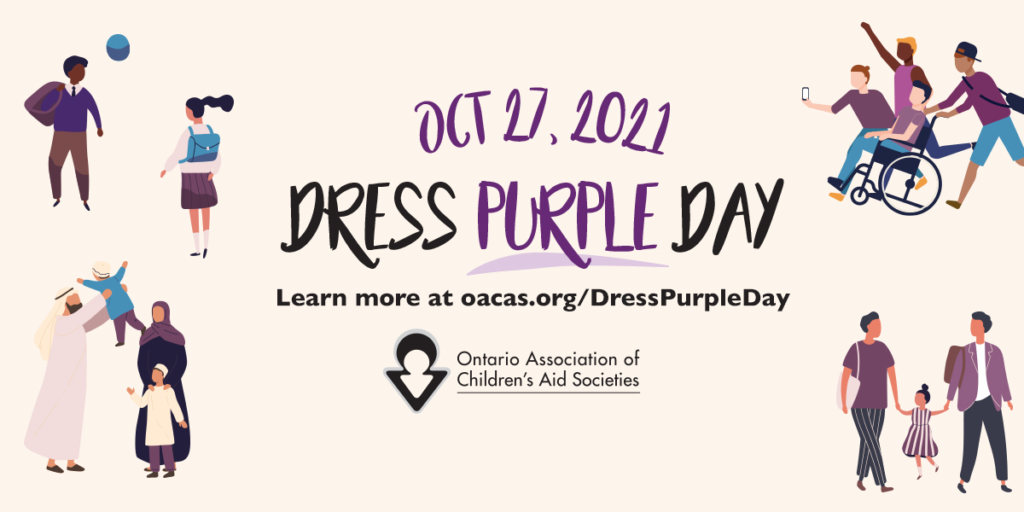 HCDSB's tweet photo. October 27 is #DressPurpleDay ~ a day to raise awareness among children &amp; youth about their right to safety and well-being, and a day to celebrate the community that cares for our children. Join the movement today and wear your favourite purple attire! 
@HaltonCas https://t.co/TfzYSFjNmk