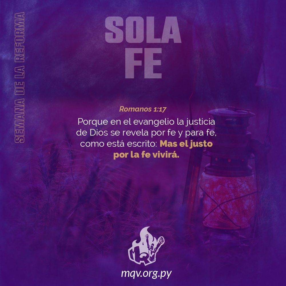 Mqvpy's tweet photo. #SemanaDeLaReformaProtestante La salvación de nuestra alma solo puede ser producida cuando ponemos nuestra FE en Cristo, quien murió por nosotros en la cruz; no hay ninguna obra que el hombre pueda hacer para ganársela.
#MQVpy #MQV20añosSirviendoConAmor #SolaFe https://t.co/59pyOh0QRj