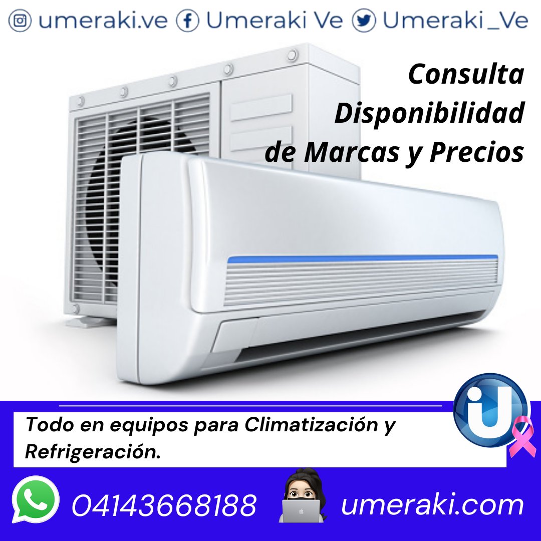 #aireacondicionado distintas marcas y precios. Consúltanos dejando tu comentario en el post y enseguida un asesor de ventas te será asignado. #soyumeraki #umeraki #aireacondicionadovenezuela #aireacondicionadoindustrial #aireacondicionados