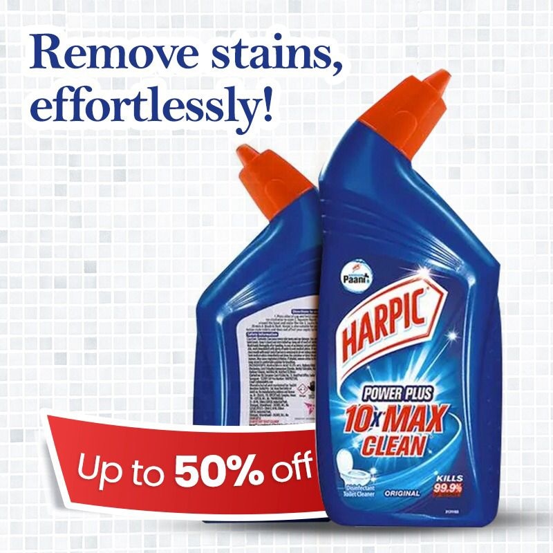 Protect yourself from germs with the Harpic Power Plus Disinfectant Toilet Cleaner.
✅Kills 99.9% germs
✅Removes tough stains
✅Uses 1/4th water

Shop now at bigbasket!

#bigbasket #ToiletCleaner #bigbasketGrocery #GroceryPickup #OrderNow #Harpic