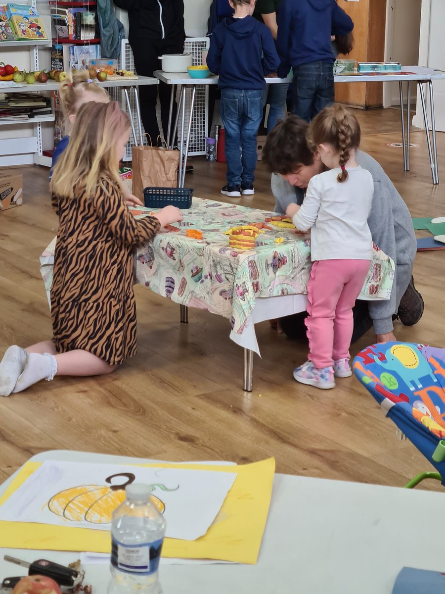 Volunteersnw's tweet photo. We're having lots of fun at our first Messy Play session during Half term week. Sally from Grow Eastbourne is also here with an 'Exploring Food' session. 

Why not have a slice of cake to eat in our Cafe. Don't forget we also have plenty of  Halloween Costumes for only £3 each. https://t.co/1rAEJ6xqQx