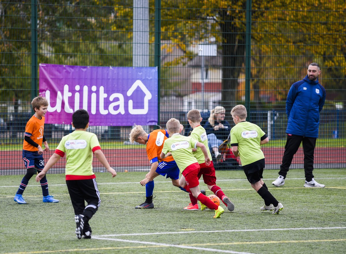 EFL's tweet photo. ⚽️ We're delighted to be supporting the @UtilitaFootball Football Festival at @htafcfoundation this morning! 

#EFL | @UtilitaEnergy https://t.co/reaAPiv9SG
