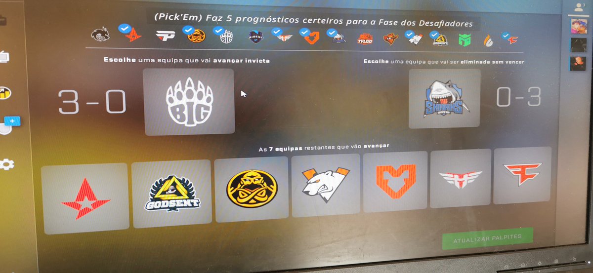 Xxwz16's tweet photo. #CSGOnaRTP a big 3-0 foi para o meme, mas de resto estou safe ainda https://t.co/9cPjpZGX2v