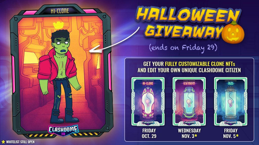 To celebrate 🎃HALLOWEEN and our new DROP on Atomic we'll raffle this Thriller Jacko #NFT.

With our Clone Amnio-Tanks you'll be able to CUSTOMIZE your UNIQUE character and use it on our games!

👱FOLLOW
❤️LIKE
🔁RETWEET
🗨️REPLY with your WAX addy

The #GIVEAWAY ends by Oct 29th