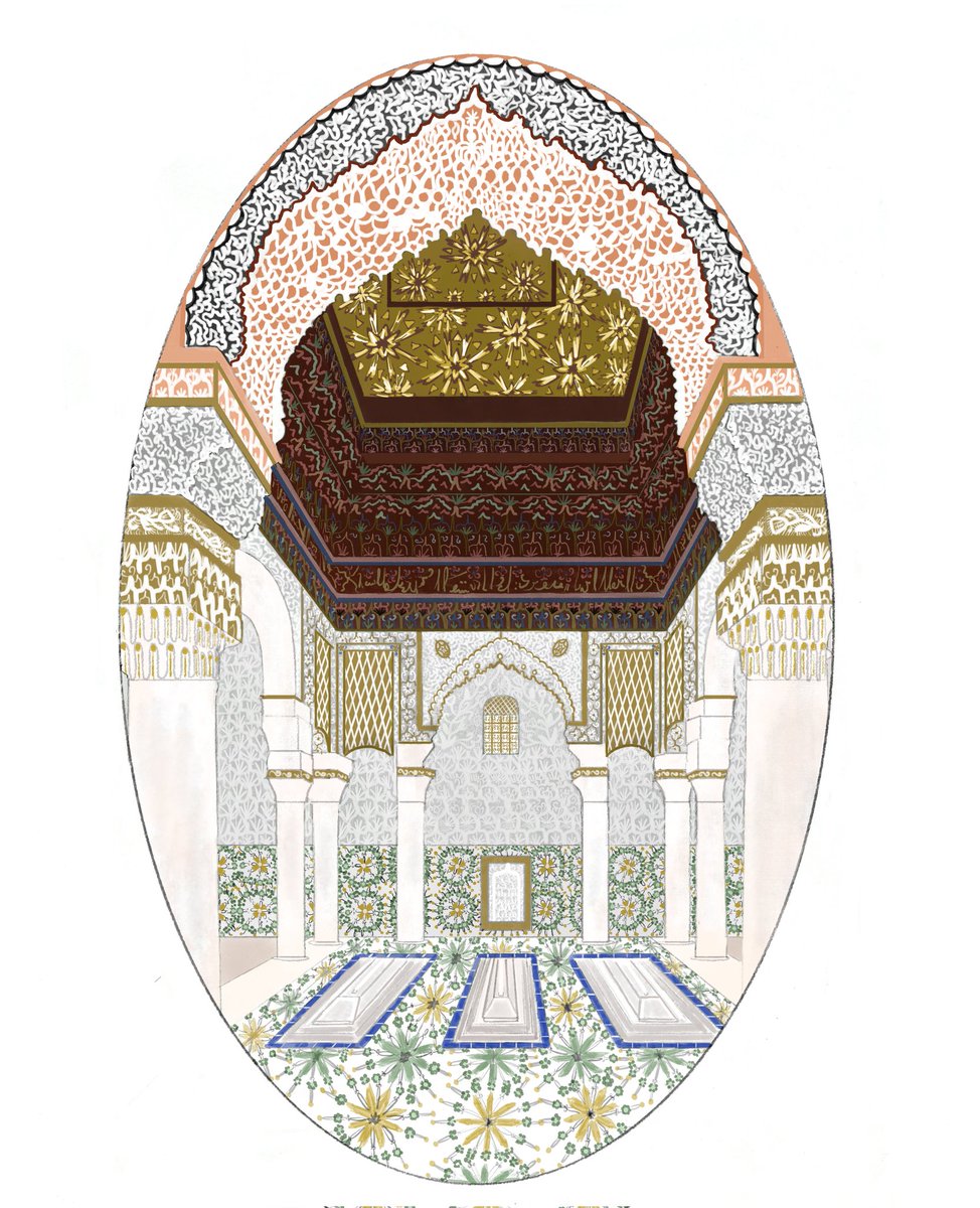 RabbitGuides's tweet image. The grand mausoleum of Ahmad al-Mansur in the Saadian Tombs complex. And I'm blind after finishing this... 😜
#Marrakech #architecture
#morocco #Travel #illustrationartists