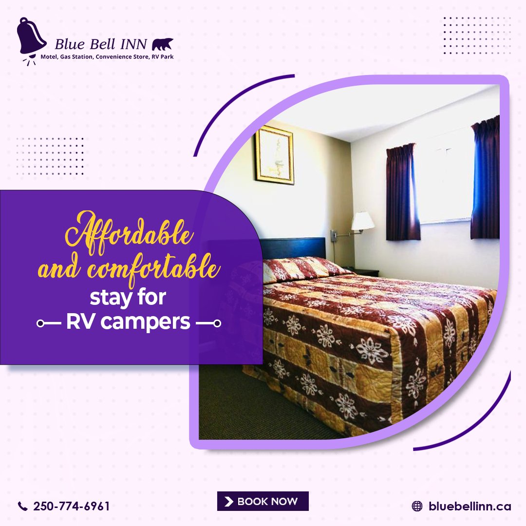 inn_nelson's tweet photo. Get your RVs rolling to Fort Nelson and experience nature. Experience comfort of home at Blue Bell Inn #RVpark.
👉To book your slot, kindly visit our website.
#BlueBellInn #canada #hotelparadise https://t.co/Faeesxr4IA