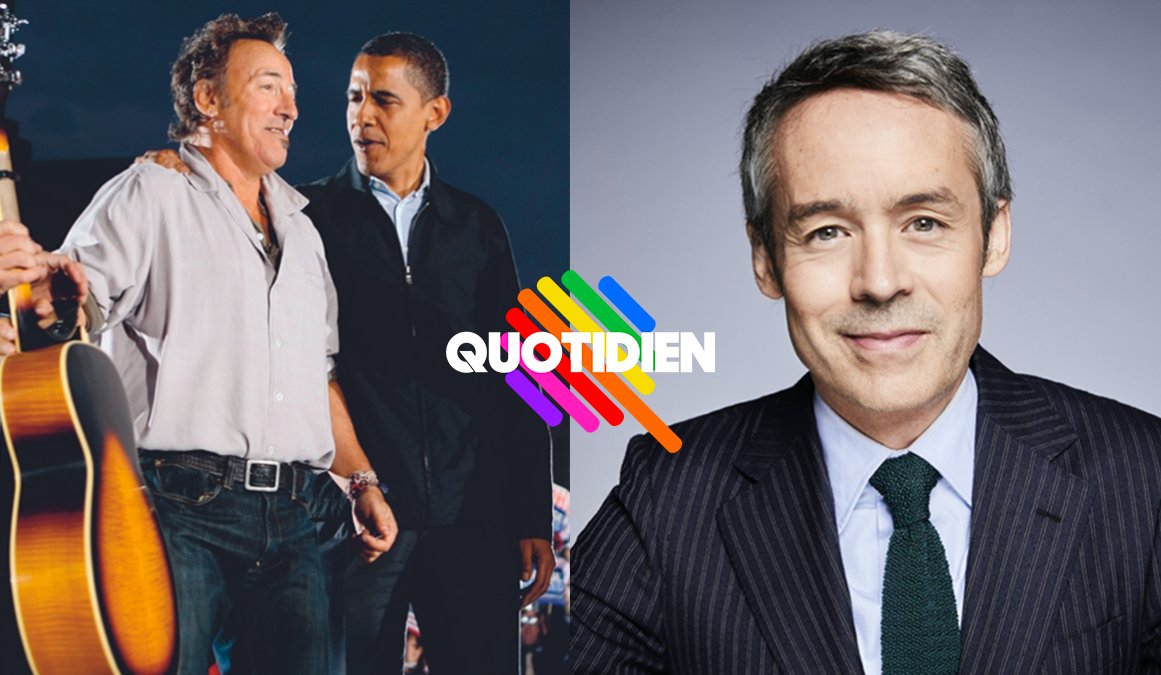 🔴 Évènement dans #Quotidien : le 44ème président des États-Unis <a href="/BarackObama/">Barack Obama</a> et la légende du rock Bruce <a href="/springsteen/">Bruce Springsteen</a> seront les invités de Yann Barthès pour un entretien exclusif !
⏰ Rendez-vous mardi 2 novembre, à 19h25 sur <a href="/TMCtv/">TMC</a> !