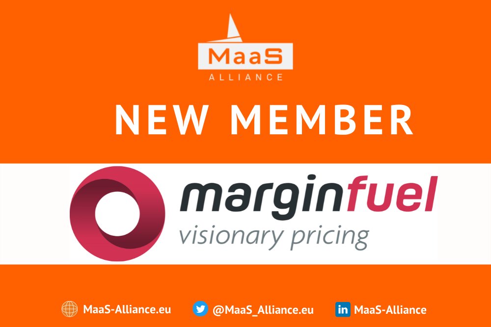 A big welcome to <a href="/MarginFuel/">MarginFuel</a> for joining MaaS Alliance membership!🤝 We look forward to learning more about their intelligent price optimisation software and forecasting #MaaS insights 🔎