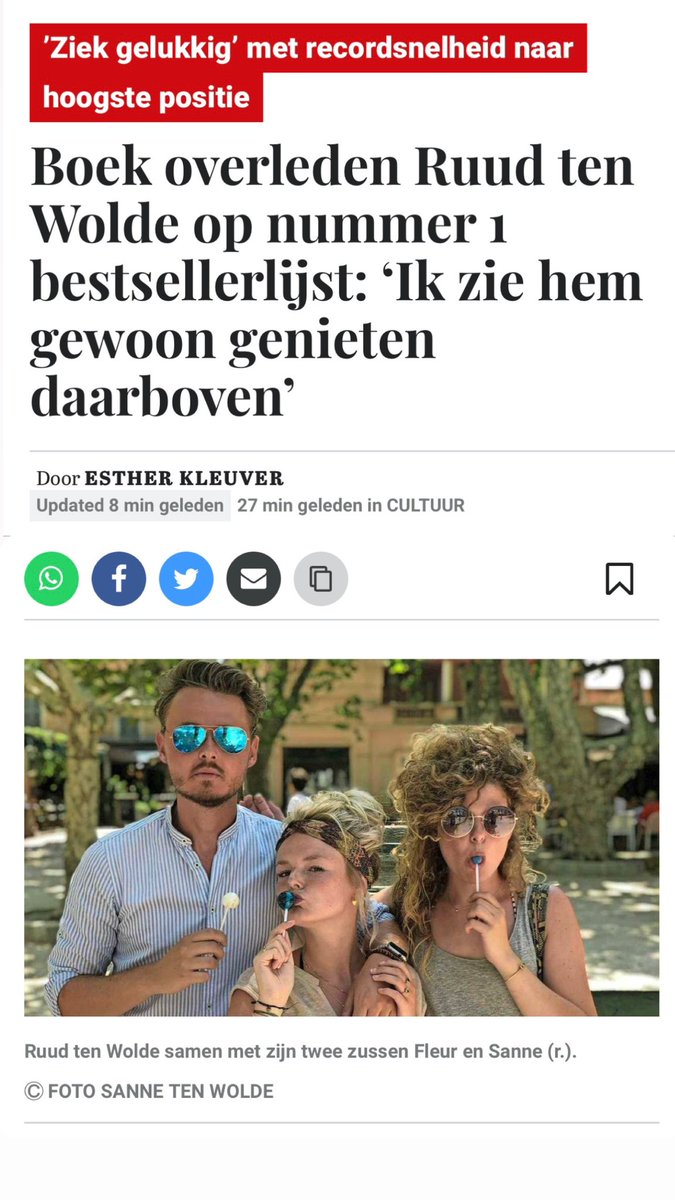 Jongens, dank jullie wel. Dit is zo fantastisch