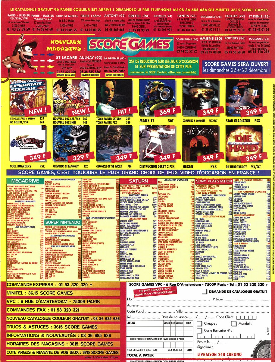 Beg4me91's tweet image. La bonne époque 😭 #retrogaming #scoregames #magazine. 25 f de réduction si tu présentes la pub. Quel concept !