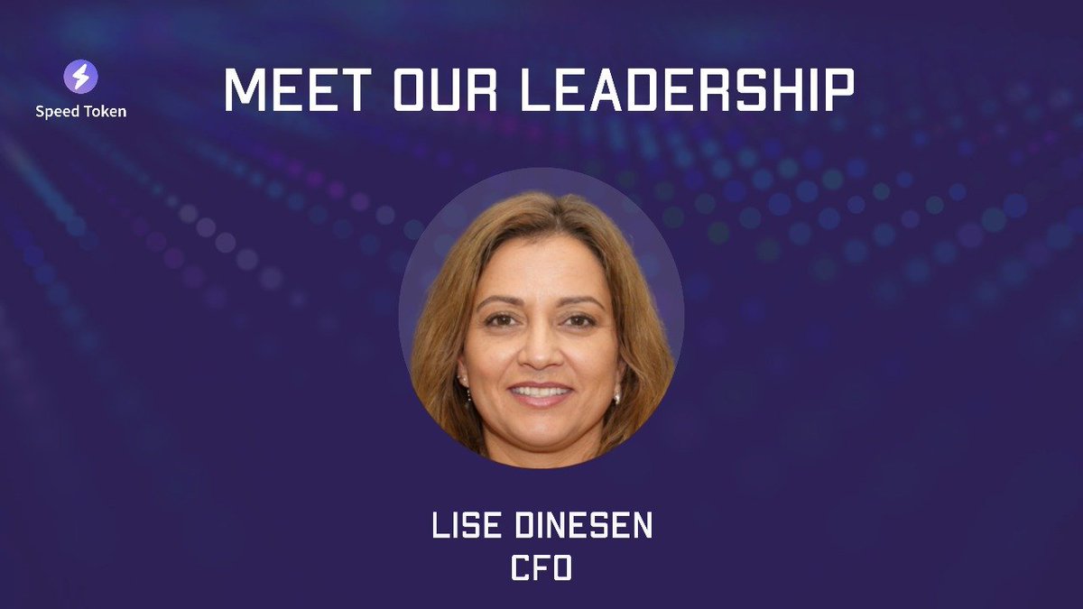 token_speed's tweet photo. Meet our CFO, Lisse Dinsen. She is responsible for all strategic and tactical matters relating to budget management, cost benefit analysis, forecasting needs and securing new funding for the group.
#SpeedToken #SpeedFinance #Defi https://t.co/HqSnVLqE2Z