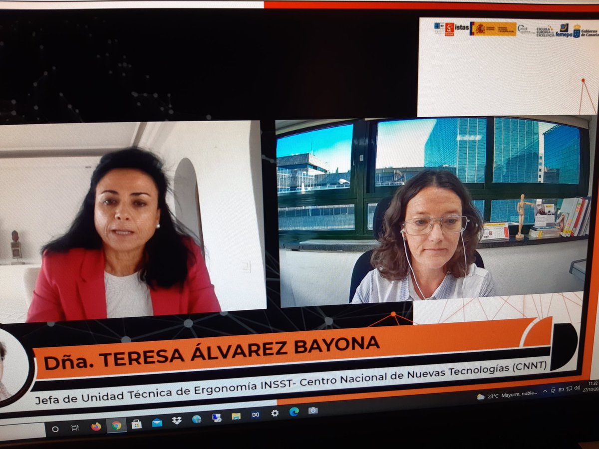 ICASELcanarias's tweet photo. #PRL #ICASEL #SemanaEuropeaRESST
 ”El enfoque de la #ERGOpar consecuencias para SST una visión desde
el INSST - Estrategias”
 Teresa Álvarez Bayona
Jefa de Unidad Técnica de Ergonomía @INSST_MITES_GOB-CNNT
En directo👇https://t.co/q7ZhM7tlBa https://t.co/LW5B49wKb1
