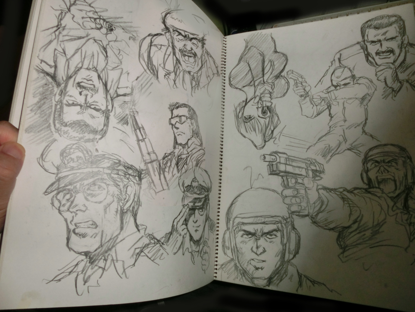 若き日の大学時代、白土氏と岡本氏の影響をうけて友人に寄稿した同人誌。そして松田大秀氏の絵とかを模写してたスケッチブックもみつかった。 