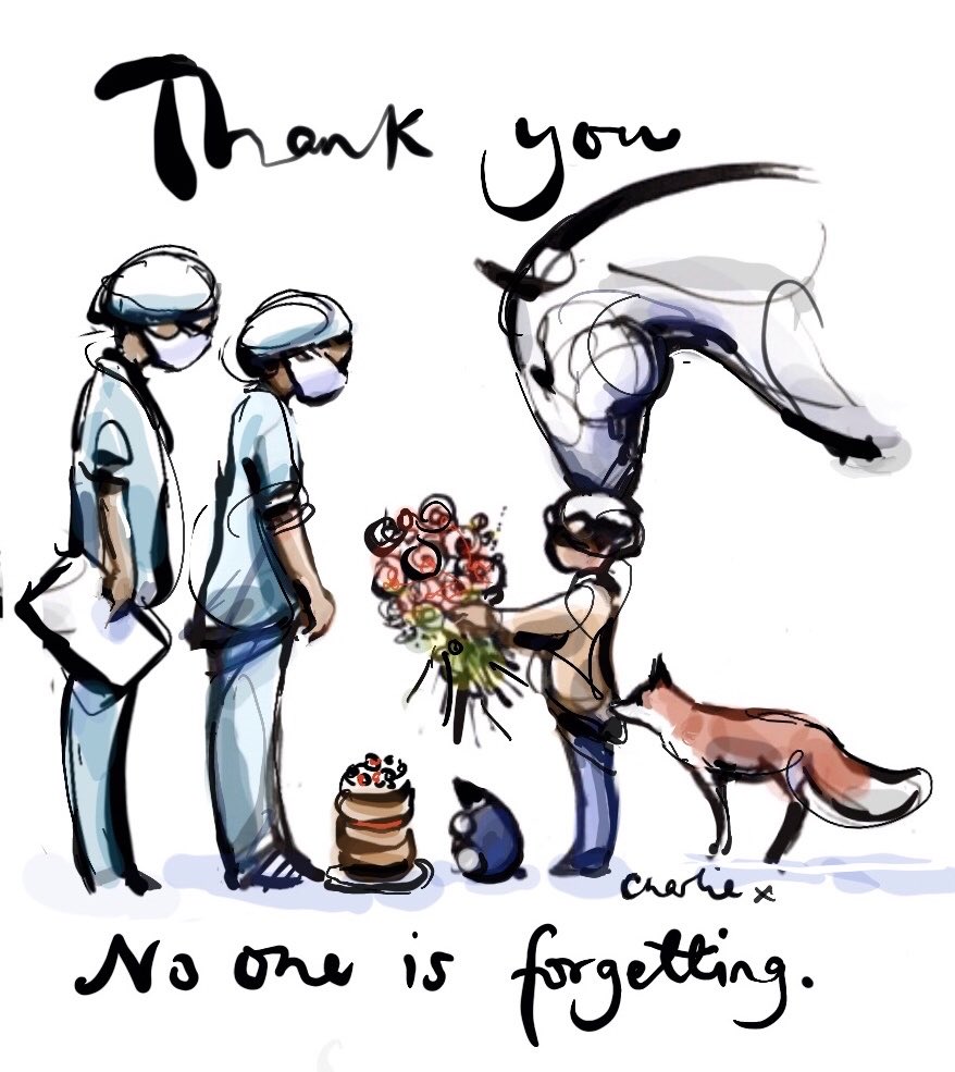 To the NHS and healthcare workers everywhere. Thank you. ⁦<a href="/NHSuk/">NHS</a>⁩