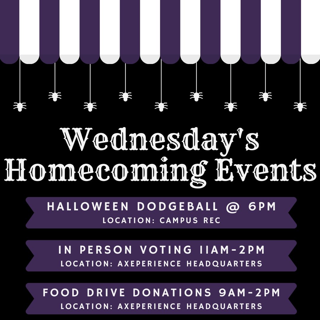 SFA SAAC (@sfa_saac) on Twitter photo In Person Voting is OPEN!
📍AXEperience Office 3rd Floor of SC
⌚️11-2PM
•Sophomores, vote for <a href="/Itz_nissi/">Nissi Kabongo Jones</a>
•Juniors, vote for <a href="/gngarcia34/">Gaby Garcia</a> & <a href="/shaylongovan/">Shaylon Govan</a>
•Seniors, vote for <a href="/JustinIGarcia/">Justin Garcia.</a> & <a href="/CourtBanfield/">Courtney🖤</a>
#SFAHoco21 #SFASAAC #KingJustinQueenCourtney
#GabyNShay #NissiK In Person Voting is OPEN!
📍AXEperience Office 3rd Floor of SC
⌚️11-2PM
•Sophomores, vote for <a href="/Itz_nissi/">Nissi Kabongo Jones</a>
•Juniors, vote for <a href="/gngarcia34/">Gaby Garcia</a> & <a href="/shaylongovan/">Shaylon Govan</a>
•Seniors, vote for <a href="/JustinIGarcia/">Justin Garcia.</a> & <a href="/CourtBanfield/">Courtney🖤</a>
#SFAHoco21 #SFASAAC #KingJustinQueenCourtney
#GabyNShay #NissiK