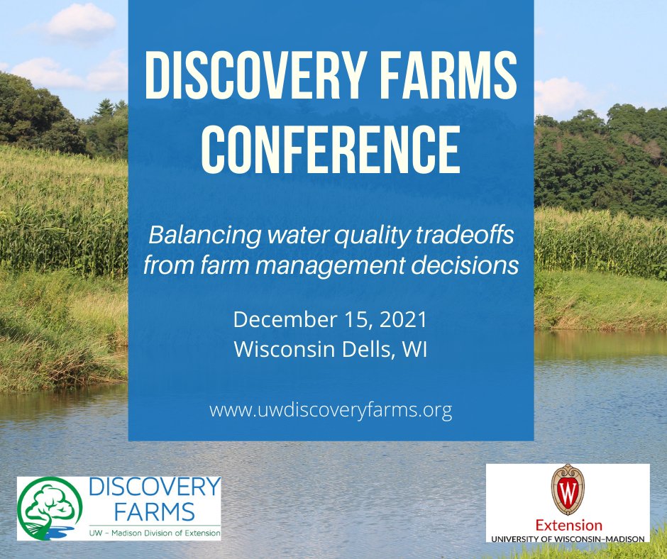 Have you heard?! The Discovery Farms Conference is back. Join us on December 15 in Wisconsin Dells. Find more details and register at uwdiscoveryfarms.org