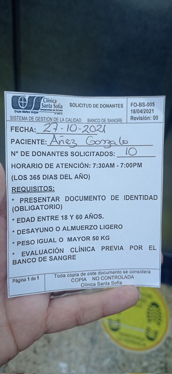 #ServicioPúblico para mi papá necesito URGENTE 10 donantes de sangre de cualquier tipo. 
Si le dió Covid, más de 3 meses del contagio, y vacunados 1 1/2 mes después de la última dosis. 
Quienes puedan donar contactarme. Gracias 🙏🏾
