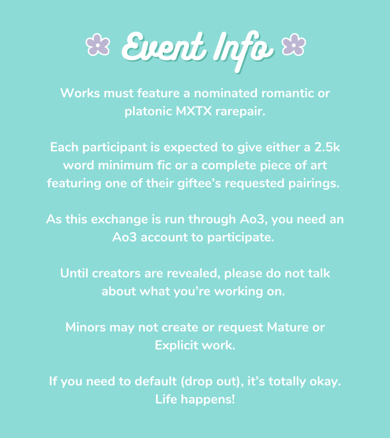 MXTXRarepairEx's tweet photo. [RT💜💚] 

Don't miss out on your chance for a rare treat!

There's only 4 days left to sign up for the ✨MXTX Rarepair Exchange✨: https://t.co/HbVTt3jQ4J

For more info, check out our Info Doc: https://t.co/YRXOGSZ1qw https://t.co/VqbYSPfZWk