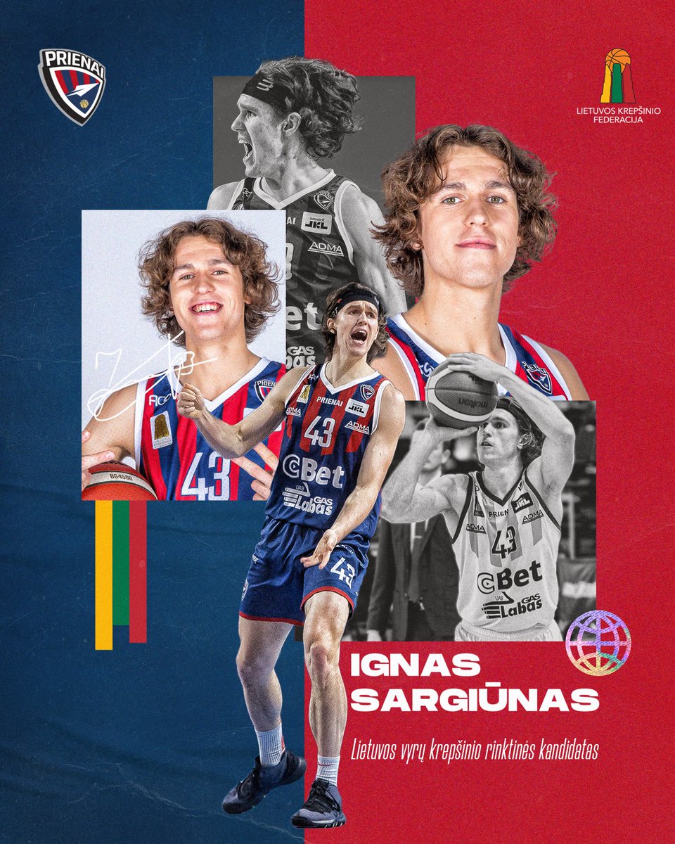 bcprienai's tweet photo. Huge congrats to @ignas_sargiunas on being selected to @ltu_basketball candidates list! 🤩🇱🇹 https://t.co/8TpqYvLFuu