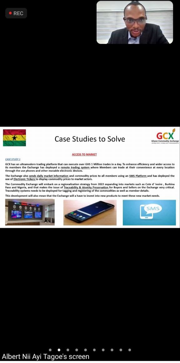 AshesiEntCenter's tweet image. We are live for today&apos;s #AECGCXhack masterclass organised by the Ashesi Entrepreneurship Center in collaboration with the Ghana Commodity Exchange Commission (GCX). @gcx_official

#AECGCXhack #VirtualHackathon #ashesientship