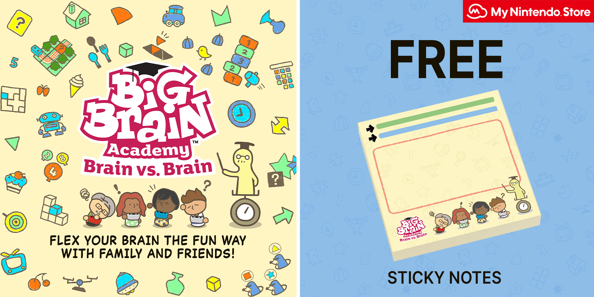 Nintendo Uk Big Brain Academy Brain Vs Brain Comes To Nintendo Switch On 3rd December Pre Order Now On My Nintendo Store And Receive Free Sticky Notes Already Pre Ordered Your Order