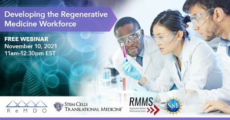 gmgreen51's tweet photo. Join key leaders in the field to discuss the skill needs and gaps in regenerative medicine and their implications for practice and policy. https://t.co/mS9rl728fs #regenerativemedicine #workforcedevelopment #biotech #tissueengineering #bioprocessing #biomanufacturing https://t.co/AdlBZaZpFi