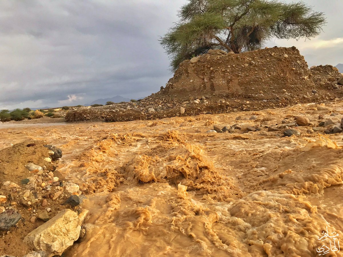 صور لجريان وادي الملتقى بولاية #العامرات مساء اليوم