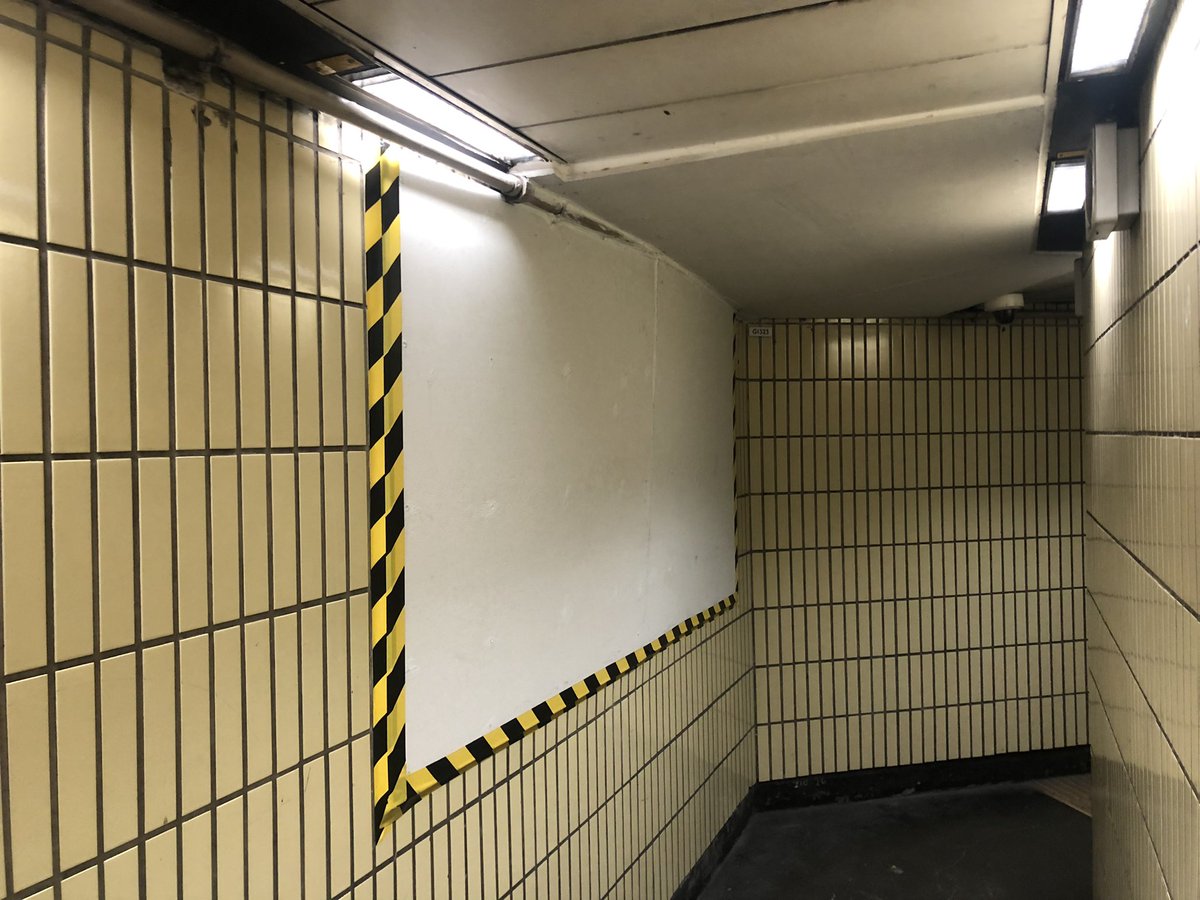 In case you were wondering how they have patched up the passageway at Elephant &amp; Castle tube station damaged during demolition of the shopping centre last month. london-se1.co.uk/news/view/10599