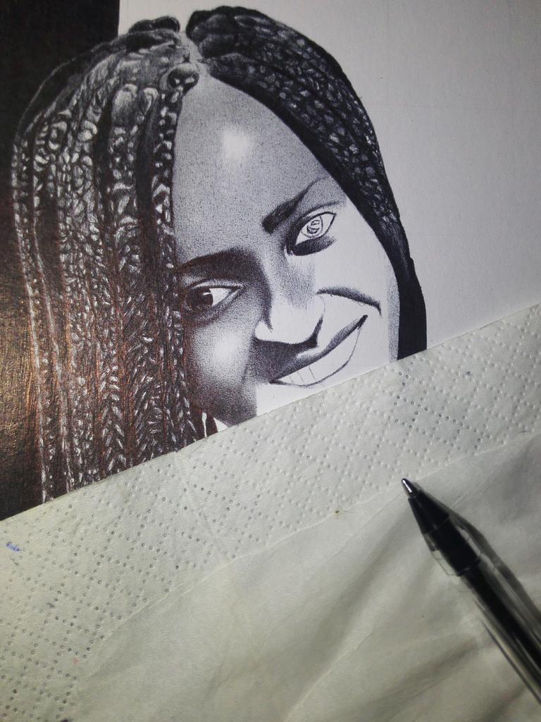 crazy_machete's tweet photo. #A_HAPPY_BIRTHDAY
Bonjour cher(e) ami(e).
Je vous présente le dessin portrait d'une Miss, une Big Lady qui a fêté son anniversaire ce lundi 25 octobre 2021. 
Stylo bille Schneider noir. https://t.co/zZFFiNXsOk