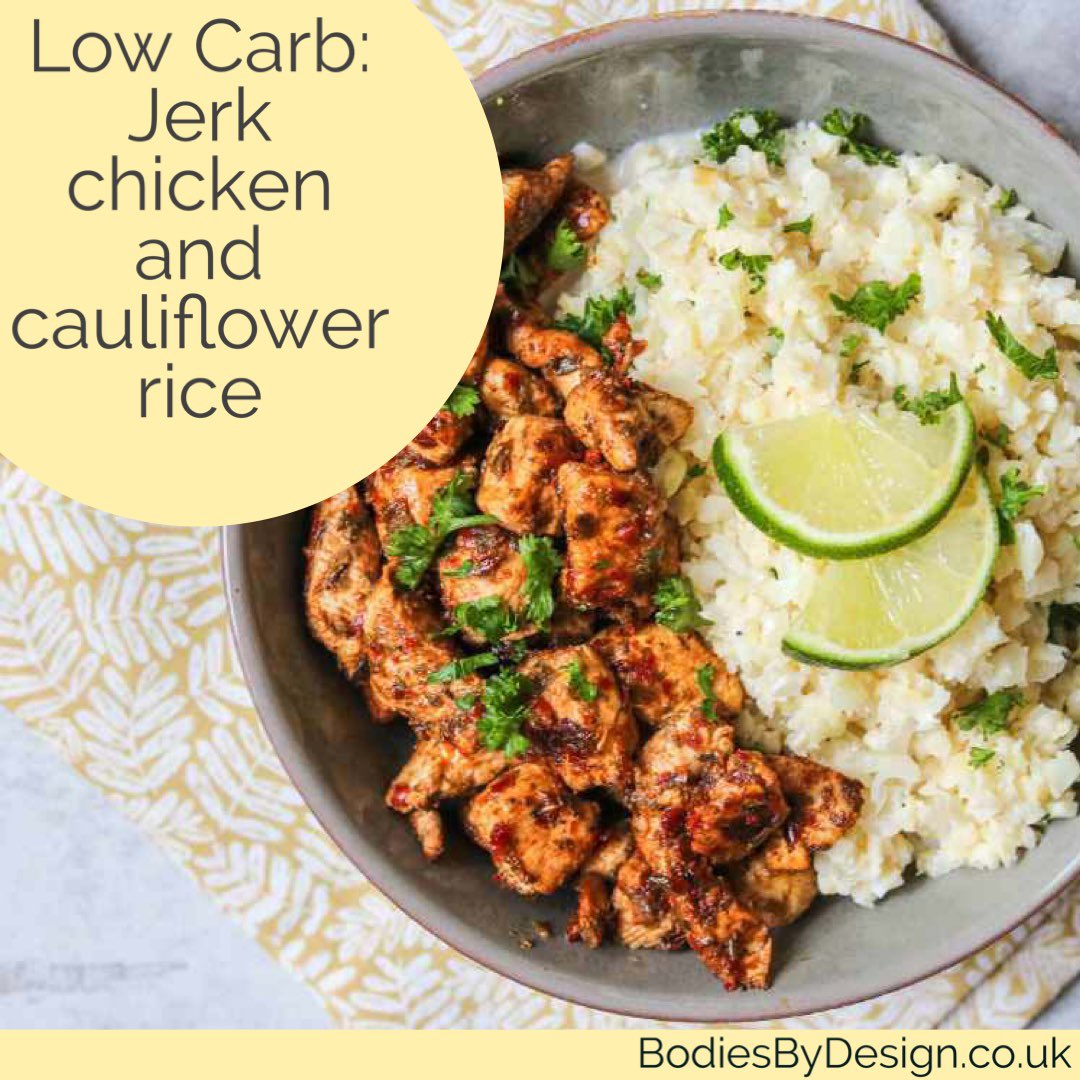 BodiesBy_Design's tweet photo. Low carb jerk chicken and cauliflower rice. Tastes even better than it looks! 

#recipeoftheweek #diet #weightloss #nutrition https://t.co/EDwD4utb7s