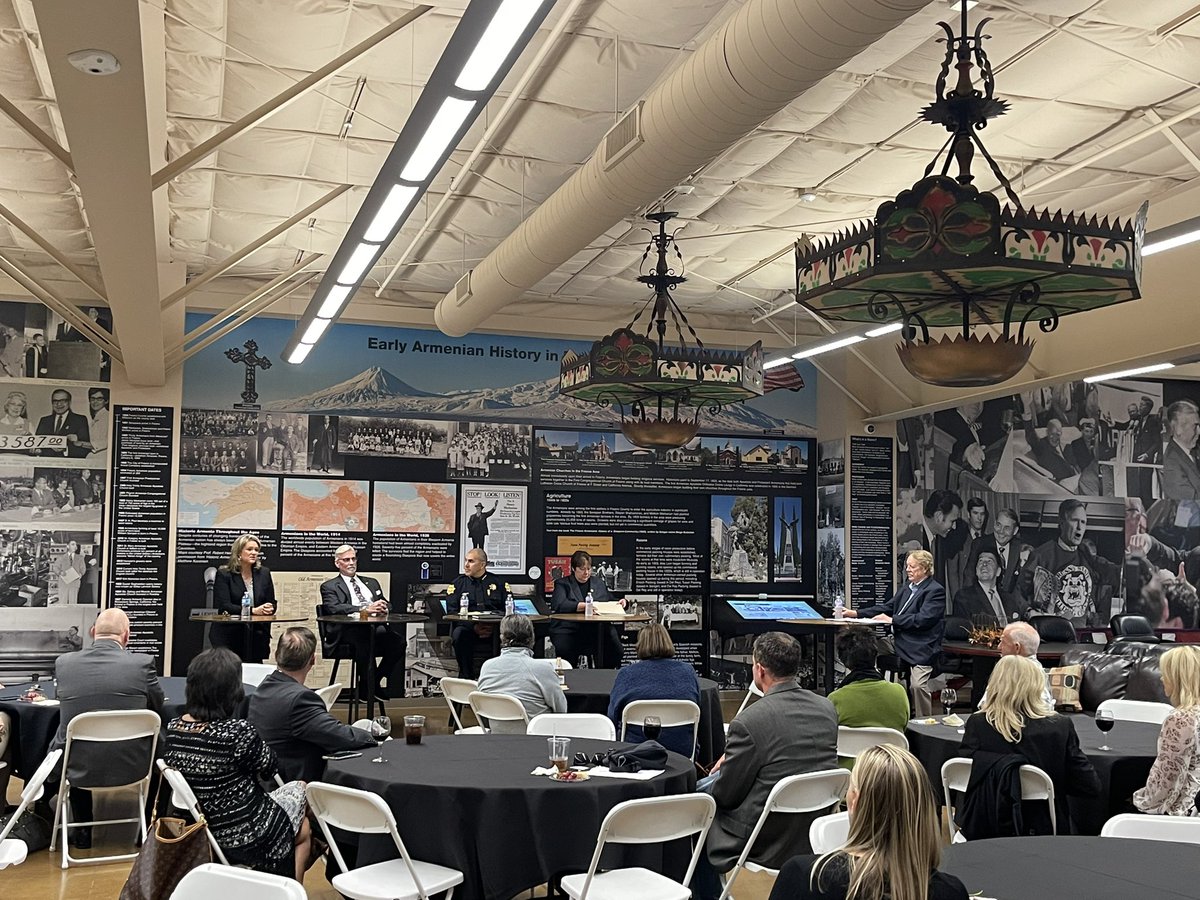 BalderramaPaco's tweet photo. A big thanks to @Fresno_Chamber for inviting me to sit on their Criminal Justice Panel yesterday evening. I enjoyed sharing my perspective on our city’s challenges with recruiting, violent crime and community outreach. DA Smittcamp and Sheriff Mims also attended. https://t.co/nLD4k03hk9