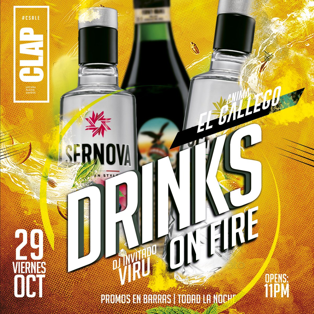 chucho_maretto6's tweet photo. Esperando otro ULTRA muy pronto…
*Viernes 29* seguimos despertando 🤯 la locura del finde con otra #SuperFiesta🥂 bajo techo
en el 🎯centro y esta vez …🔥 *DRINKS On Fire* 🔥 por que ➡️con promos Sernova y Branca toda la noche ➡️Con Dj Viru y el Gallego regalándote todo https://t.co/9J594O8jJJ